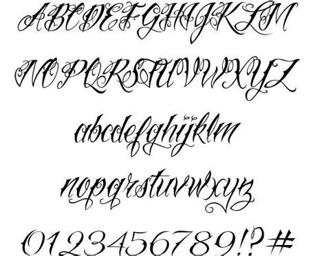 Script Tattoo Fonts Cursive Cursive Fonts Alphabet Tattoo Fonts