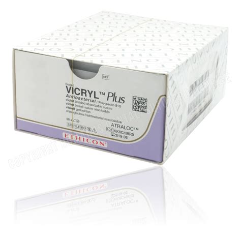 Vicryl Plus Suture 3 0 Vcp316h Sh Plus Needle 70 Cm Purple Suture