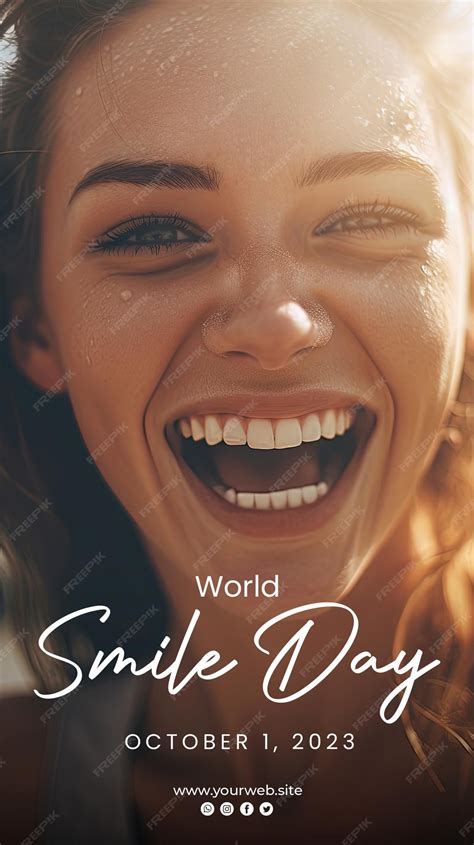 premium psd world smile day background and smile day poster