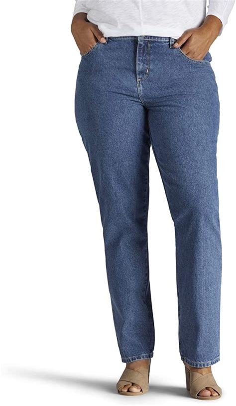 Lee Womens Plus Size Relaxed Fit All Cotton Straight Leg Jean Wf Shopping