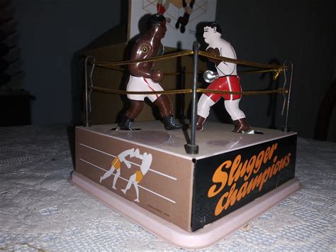 Slugger Champions Tin Wind Up Boxers In Ring Schylling Nib Repro Of