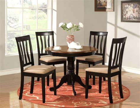 Check spelling or type a new query. 5 PC ROUND TABLE DINETTE KITCHEN TABLE & 4 CHAIRS OAK | eBay