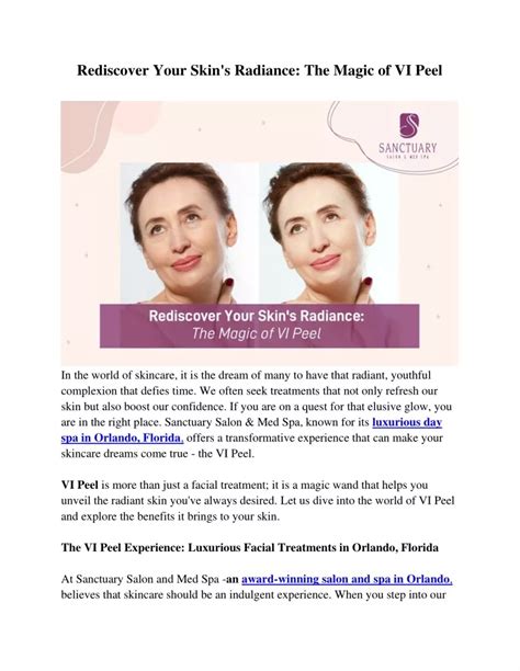 PPT Rediscover Your Skin Radiance The Magic Of VI Peel PowerPoint