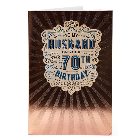 Buy 70th Birthday Card To My Husband For Gbp 129 Card Factory Uk