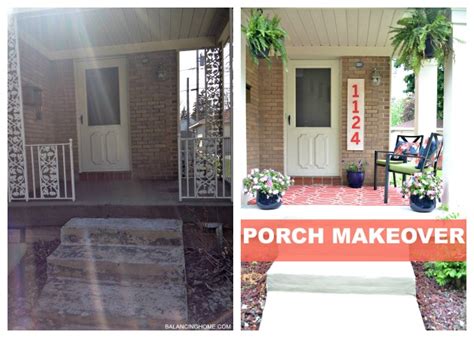 Porch Makeover Reveal And How Diy Street Number Sign Balancing Home