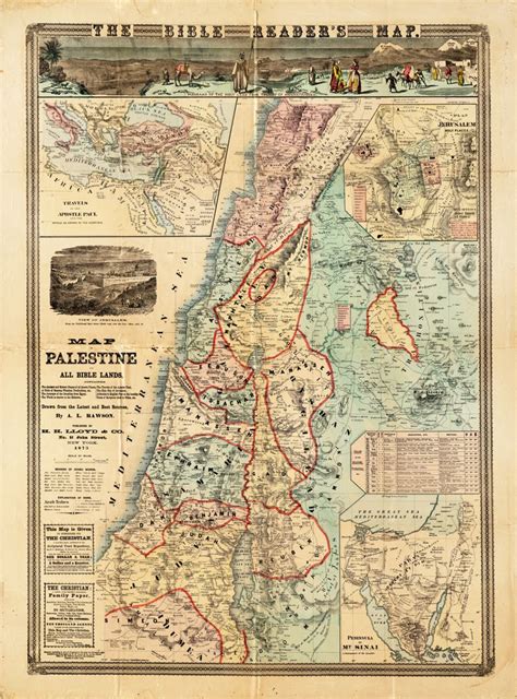 An Old Map Of Palestine And The Surrounding Countries