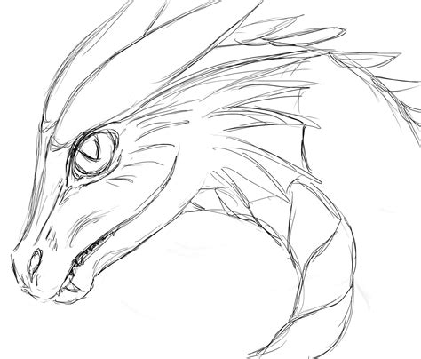 Gezeichneter Drachenkopf | Drachen zeichnen, Drachen malen