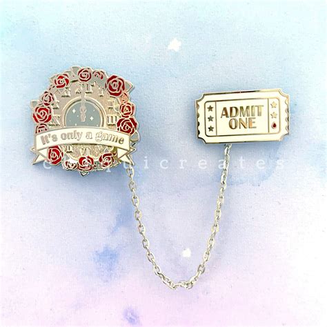 Caraval Enamel Pins Its Only A Game Enamel Pins Book Pins