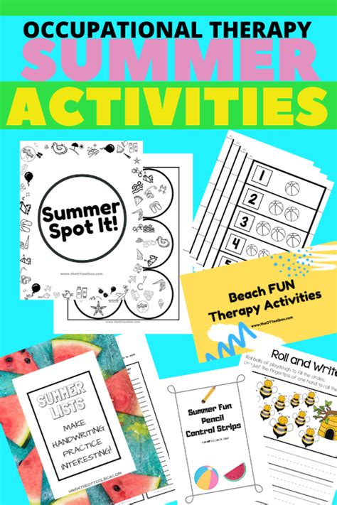 Summer Occupational Therapy Activities Packet The Ot Toolbox