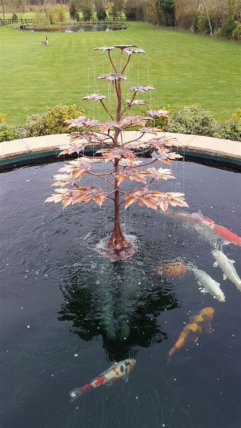 Maple Tree Copper Fountain Water Feature By Gary Pickles Garden Water