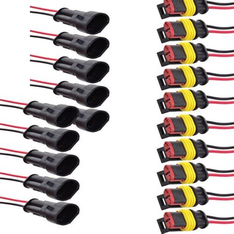 Buy 10 X 2 Pin Way Car Waterproof Electrical Connector Plug Wire Awg