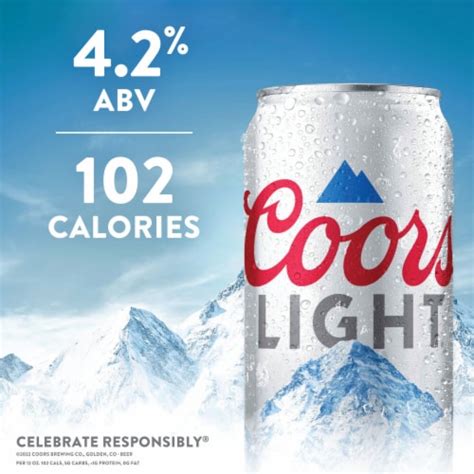 Coors Light American Style Light Lager Beer 15 Bottles 16 Fl Oz