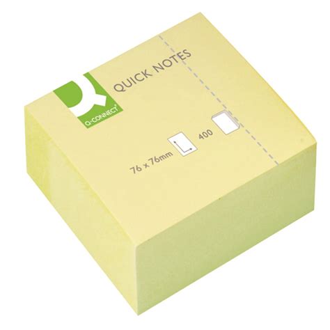 Q Connect 76x76mm Yellow Quick Note Cube Xl Office Solutions New Site