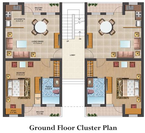 1 Bhk Floor Plan