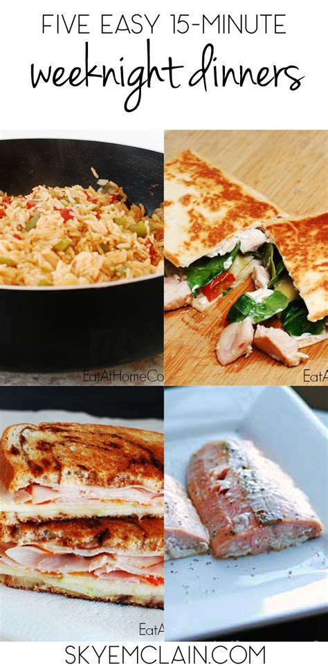 Easy 15 Minute Dinners For Back To School 15 Minute Dinners 15