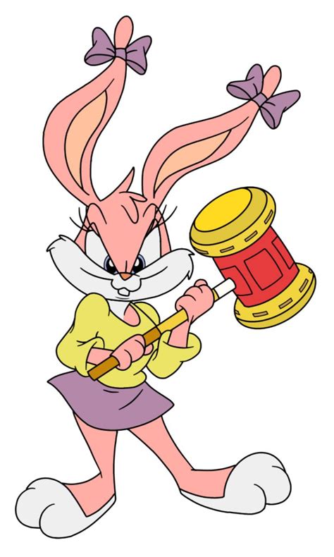 Babs Bunny Holds A Piko Piko Hammer By Toon1990 On Deviantart Looney
