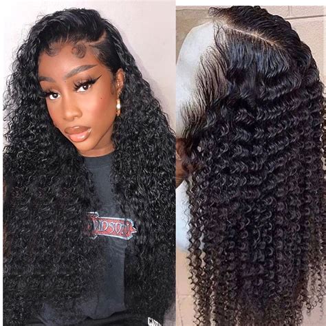 13×4 Wave Curly Lace Frontal Wigs Pre Plucked 100 Human Hair Wigs Domi Hair