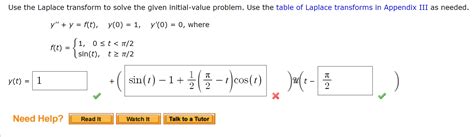 solved use the laplace transform to solve the given