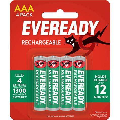 Eveready Aaa Rechargable Batteries 4 Pack Woolworths