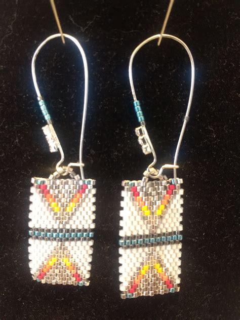 Native American Brick Stitch Earrings Etsy