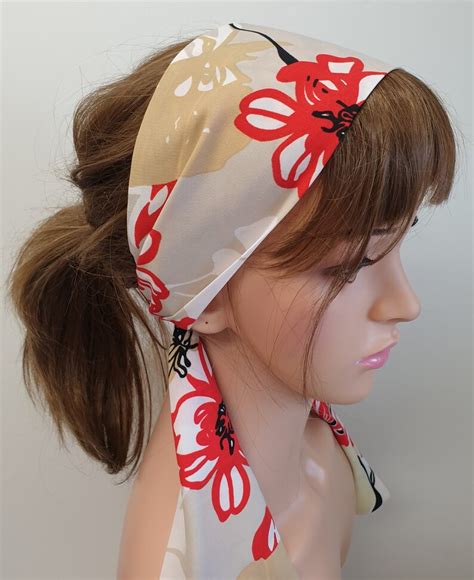 Summer Head Scarf Tie Back Women Head Wear Retro Head Wrap Etsy