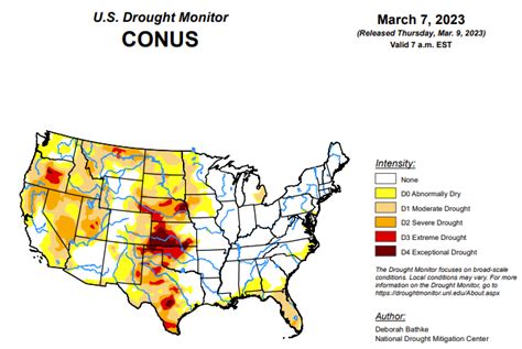 Lower Intensity Drought Levels Continue To Show Improvements This Week