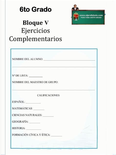 Pdf To Grado Bloque Ejercicios Complementarios Dokumen Tips