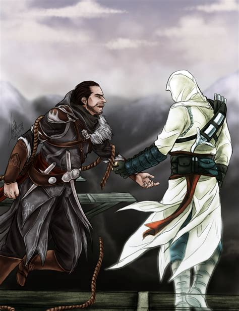 Ezio Auditore Da Firenze And Altair Ibn La Ahad Assassins Creed And 1 More Drawn By Ren