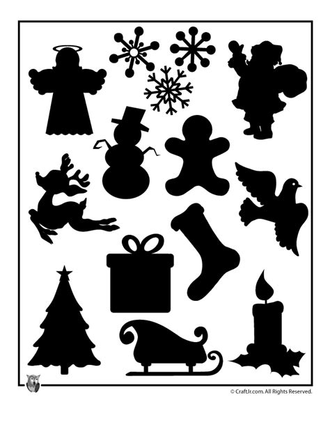 Printable Christmas Templates Shapes And Silhouettes With Images