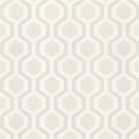 Brewster Marina Beige Modern Geometric Wallpaper Sample