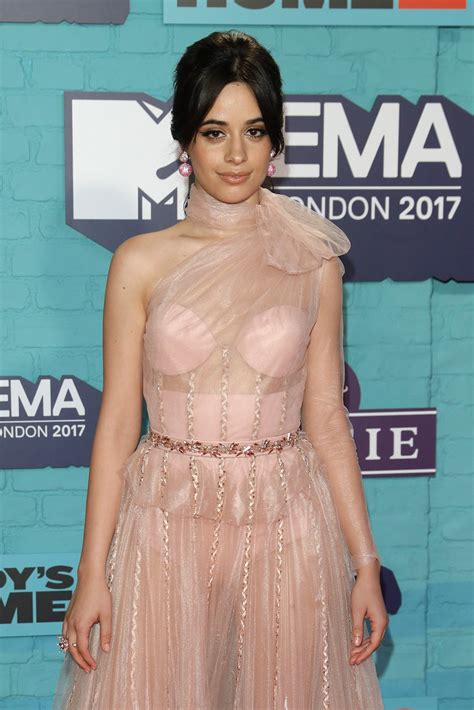 camila cabello flashes her assets in sexy sheer dress at 2017 mtv ema awards access