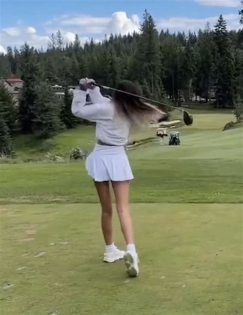 Paulina Gretzky Shows Off Her Golf Swing During Dustin Johnson Birthday