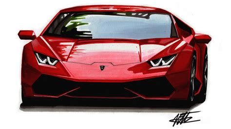 How To Draw A Realistic Supercar Lamborghini Huracan Tutorial Youtube