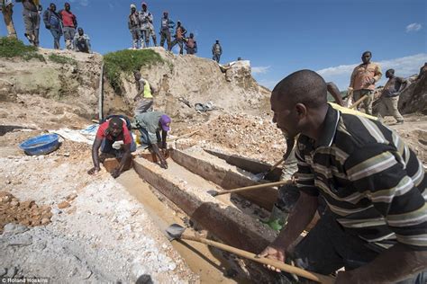 Minerals are used to create materials throughout the world of elite: iPhone mineral miners of Africa use bare hands | Daily ...