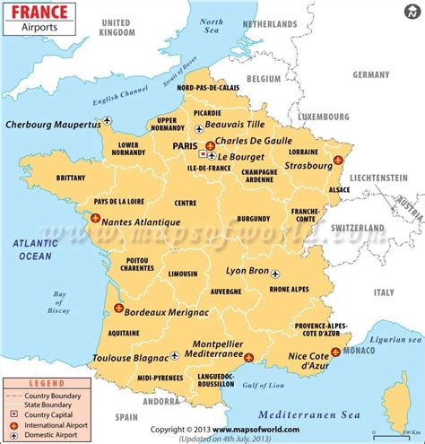 International Airports In France Map Zip Code Map