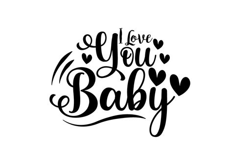 I Love You Baby Gráfico Por Blizzzstudio · Creative Fabrica