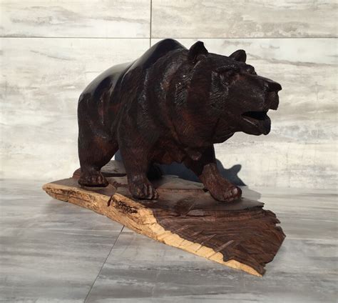 Large Ironwood Bear Carving Etsy