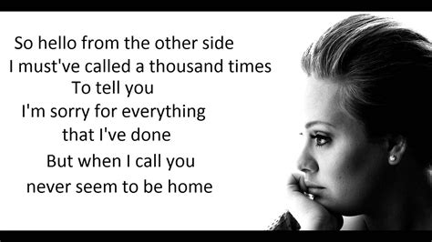 Adele Hello Lyrics Best Cover Youtube