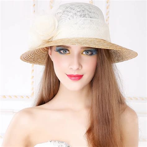 Lady Fashion New Sun Hat Female Flowers Sun Cap Female Tide Linen Hat
