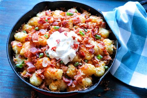 Tater Tot Side Dish Recipe Cheesy Bacon Tater Tots Fab Everyday