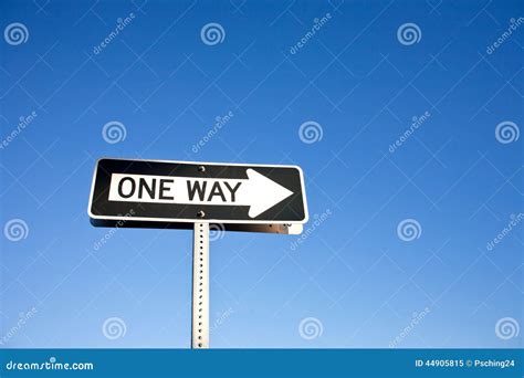 One Way Traffic Sign Stock Image Image Of Blue Arrow 44905815