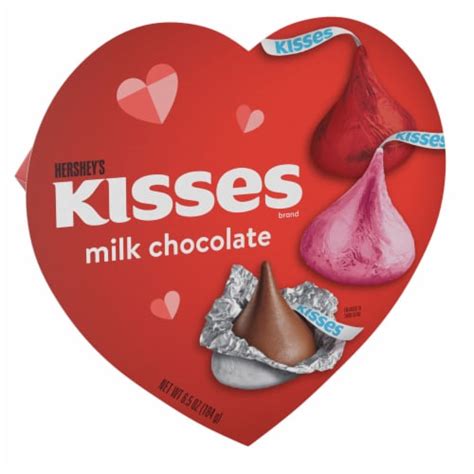 Hersheys Kisses Milk Chocolate Valentine Candy T Box 1 Box 65 Oz Kroger