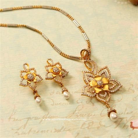 Latest Model Gold Chain Pendant Sets South India Jewels Gold Chain