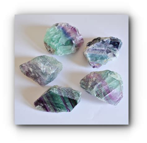 Rainbow Fluorite Natural Stones Polished On One Side