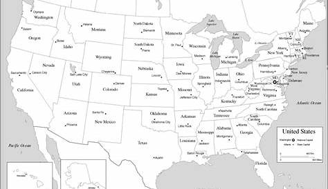 state capitals printable