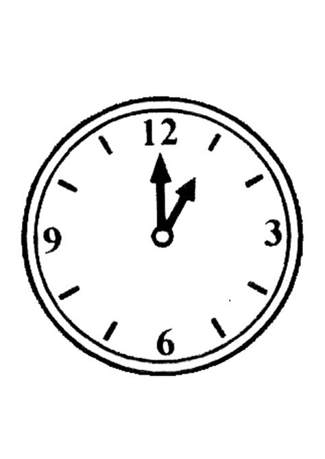 Coloring Pages Free Printable Clock Coloring Page For Kids