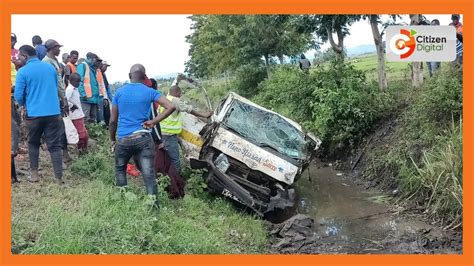 14 People Injured After Matatu Rolls Severally On Mwea Embu Highway