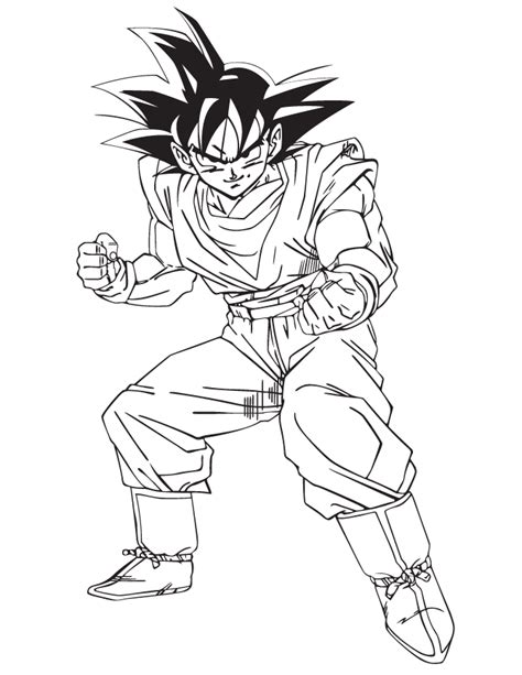 Goku Para Colorear Pintar E Imprimir