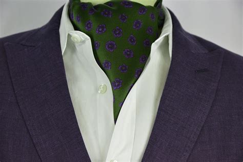 Botanical Sage Sterling Ascot Tie Sterling Ascots