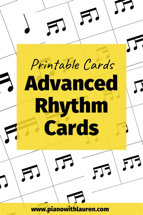 Advanced Rhythm Cards Piano With Lauren Teaching Music Theory